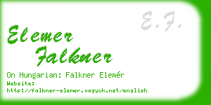 elemer falkner business card
